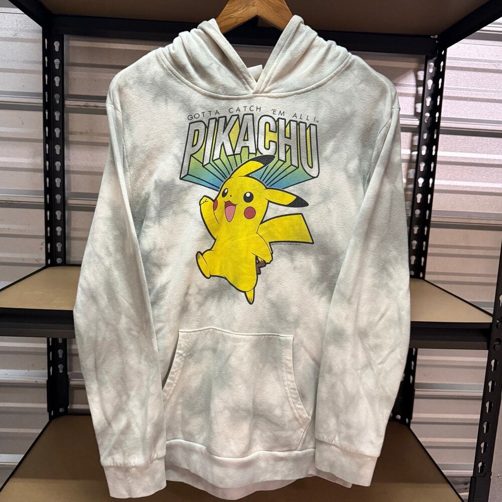 Pokemon Pikachu Tie Dye Pullover Hoodie Boys Youth Size XXL 18